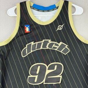 Dutch Bros Coffee 92 Basketball Jersey Men Black Pinstripe Always Stoked Barista